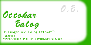 ottokar balog business card